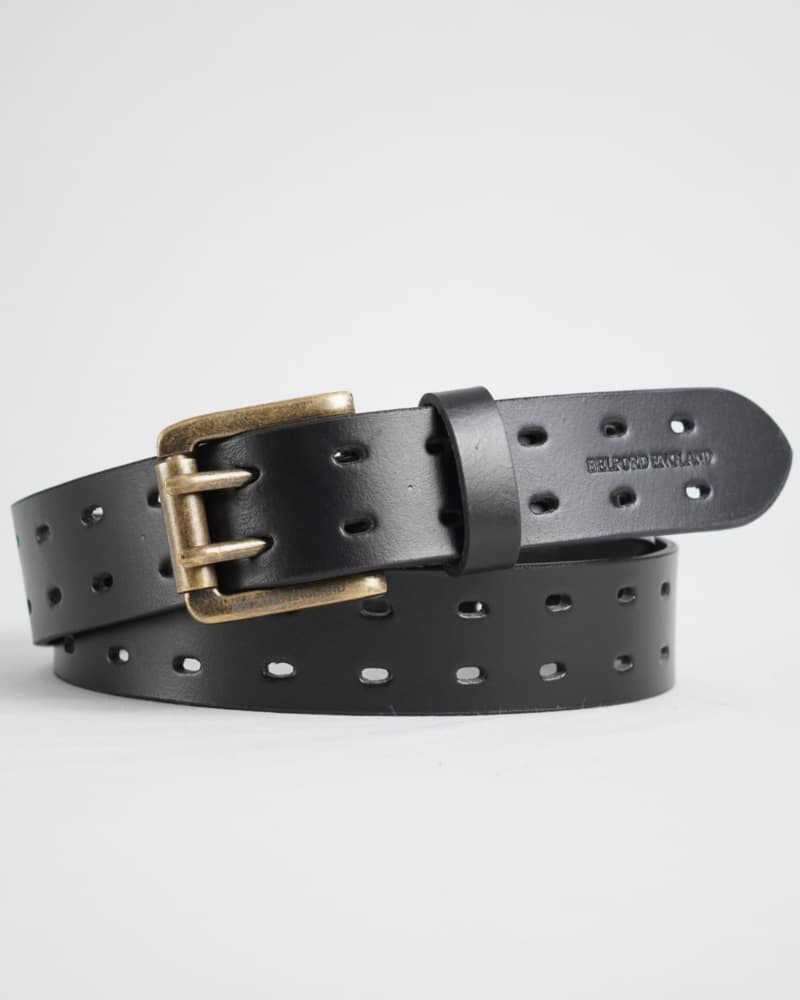 Taiwan Men's Original Leather Belt  (Black)