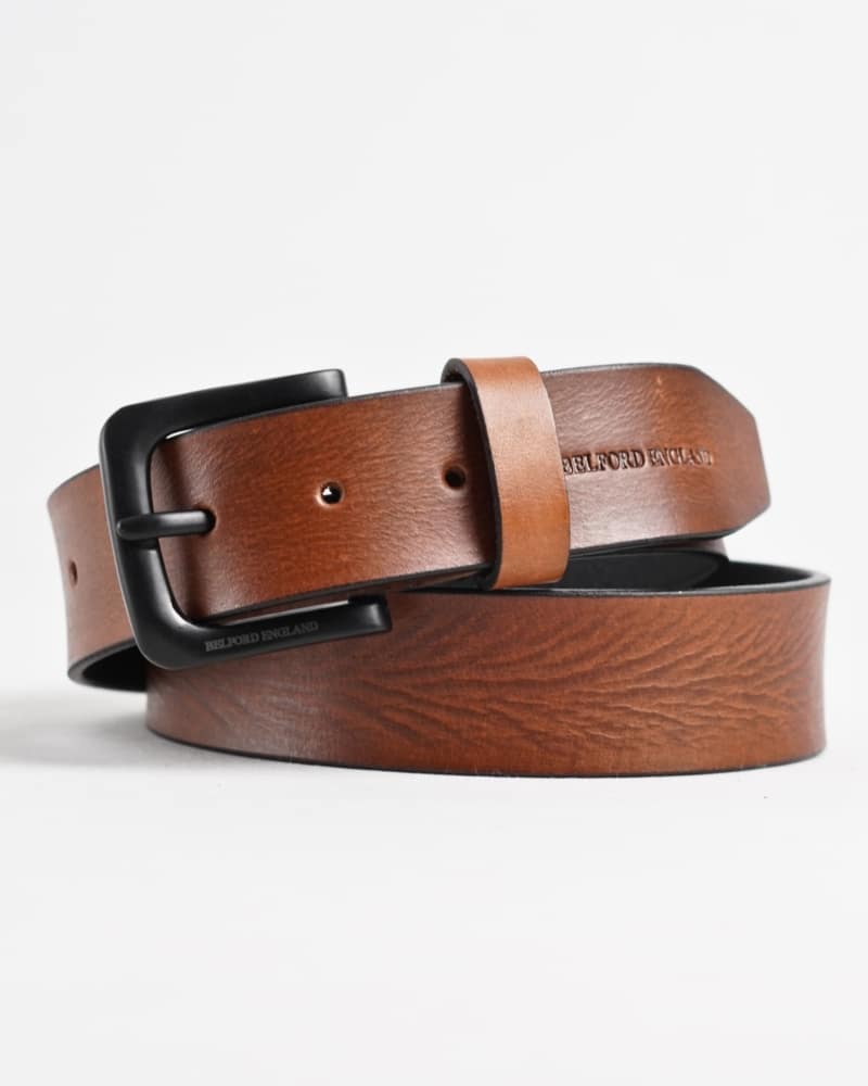 Frankfurt - Men's Original Leather Belt  (Tan)