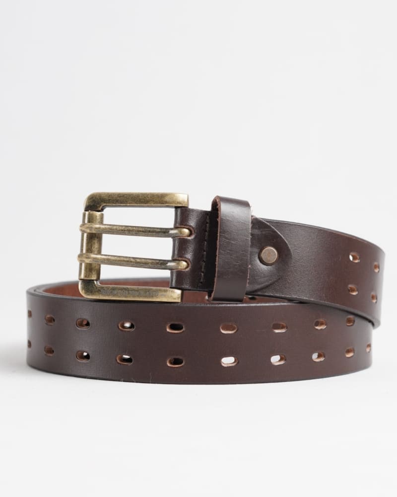 Taiwan Men's Original Leather Belt  (Vintage Brown)