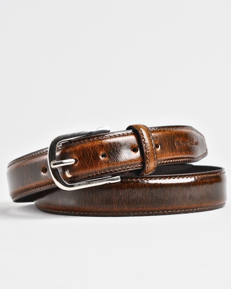 Venice- Men's Original Leather Belt  (Brown and Tan Blend)