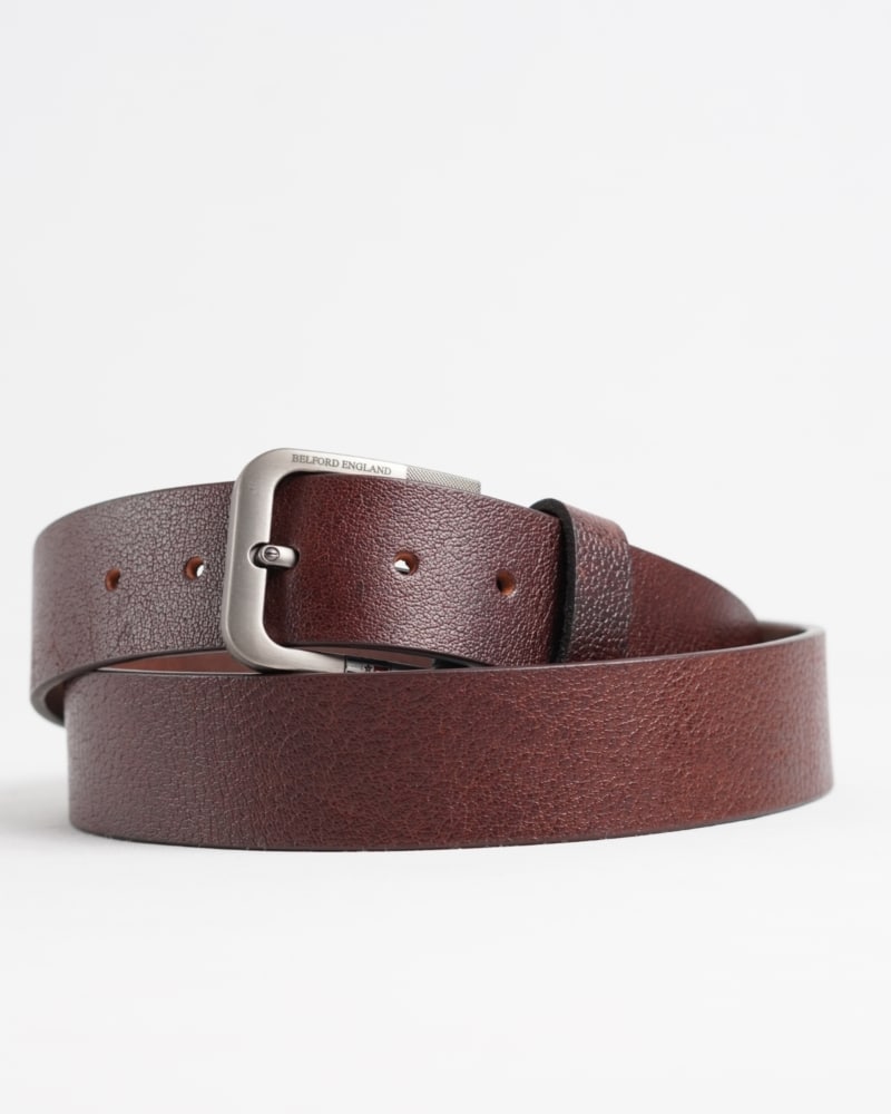 Maverick - Men's Original Leather Belt  (Burgundy)