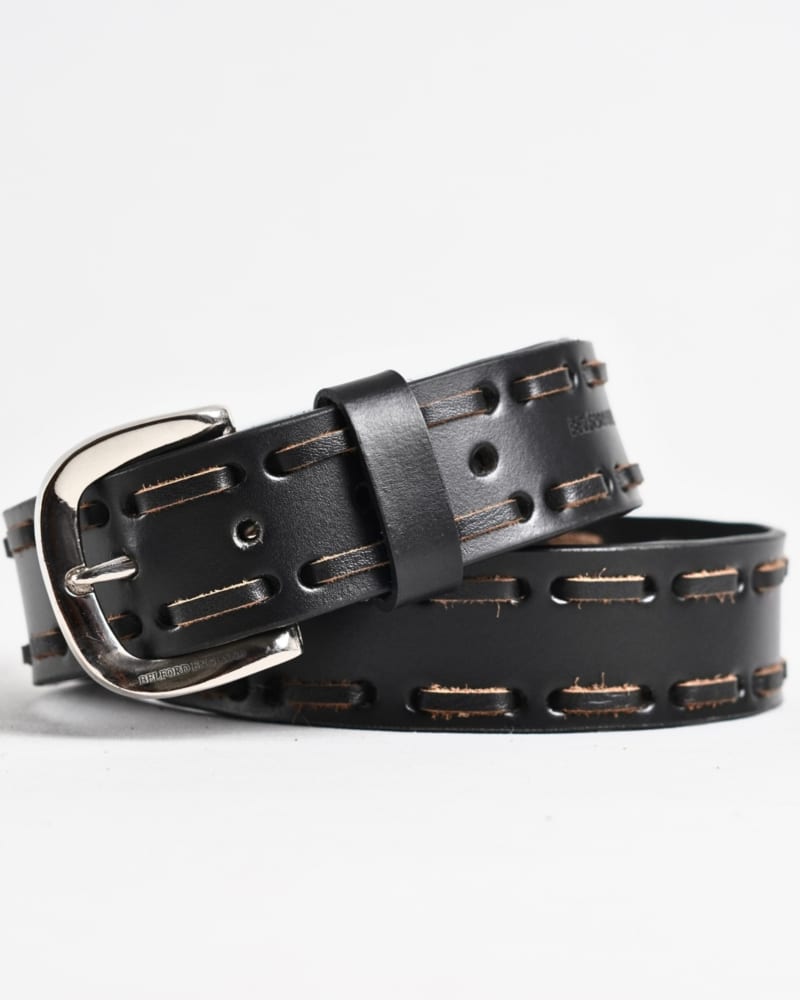 Great Britain - Men's Original Leather Belt  (Black)